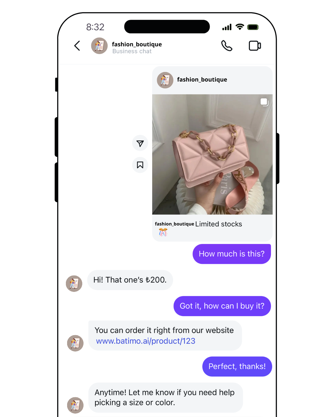 Timo Instagram asistanı önizlemesi