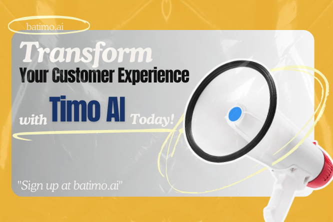 Call to action image encouraging businesses to enhance customer experience using Timo AI